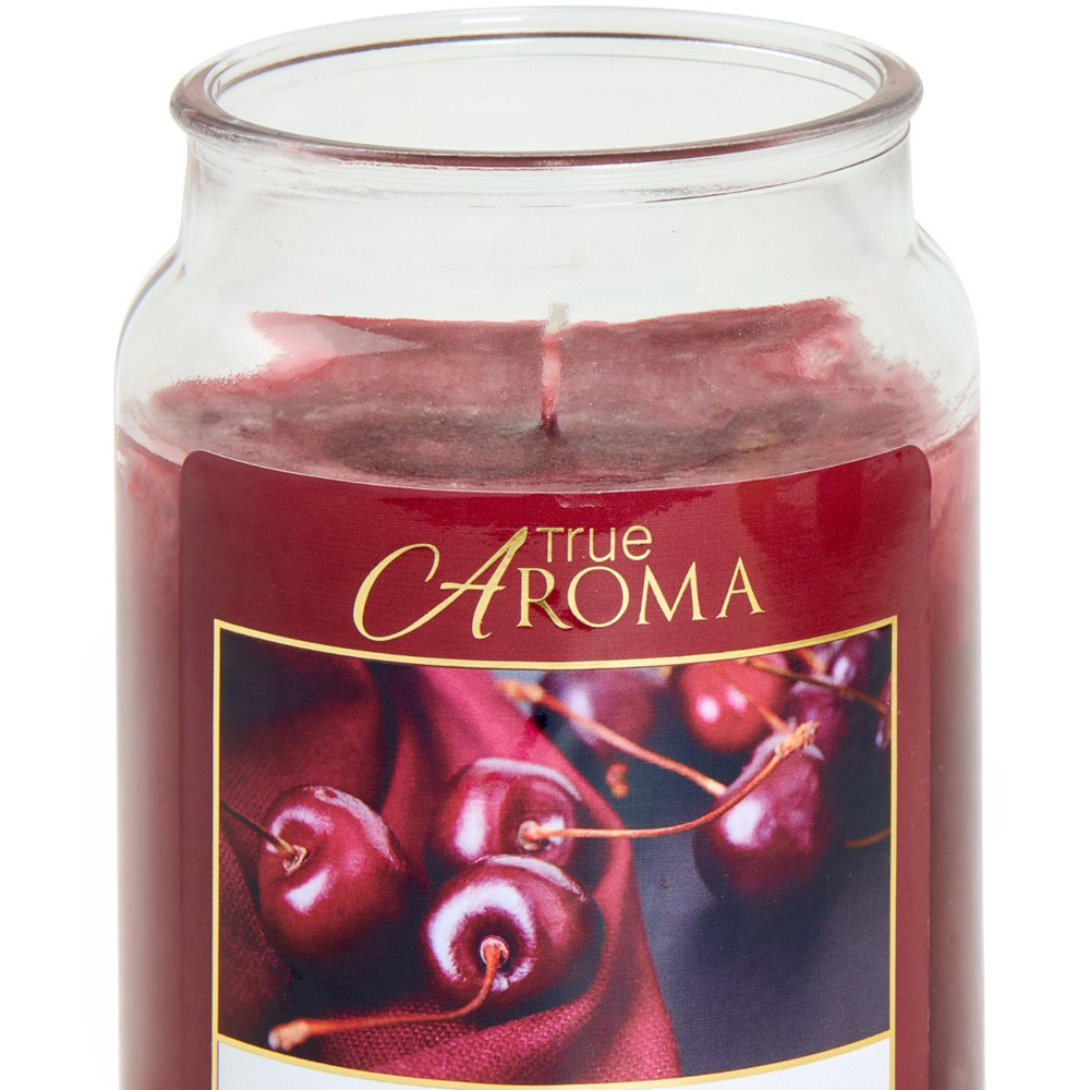 Scented Large Mason Jar Candle Cherry Oud Image 3