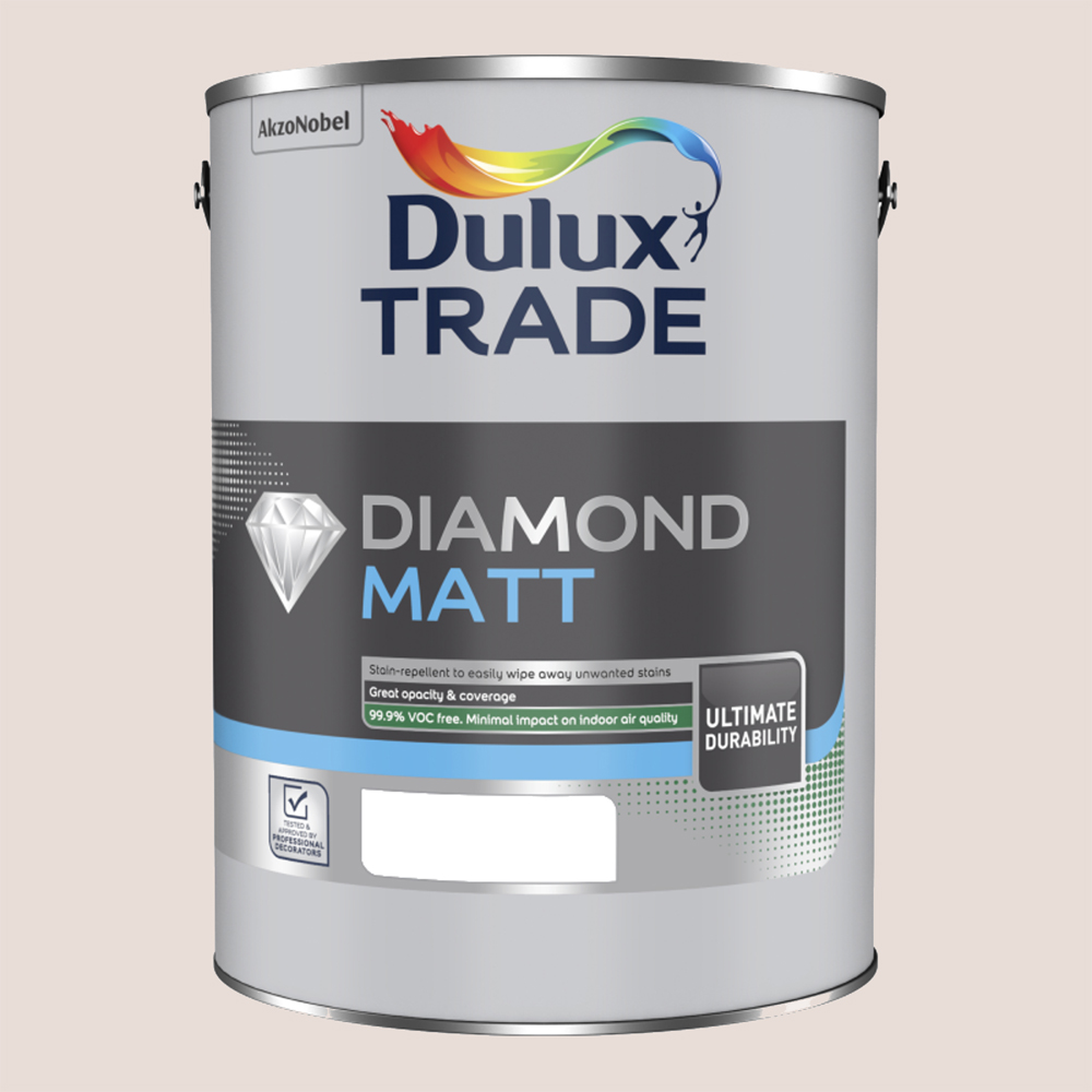 Dulux Trade Almost Oyster Walls and Ceilings Diamond Matt Paint 5L Image 2