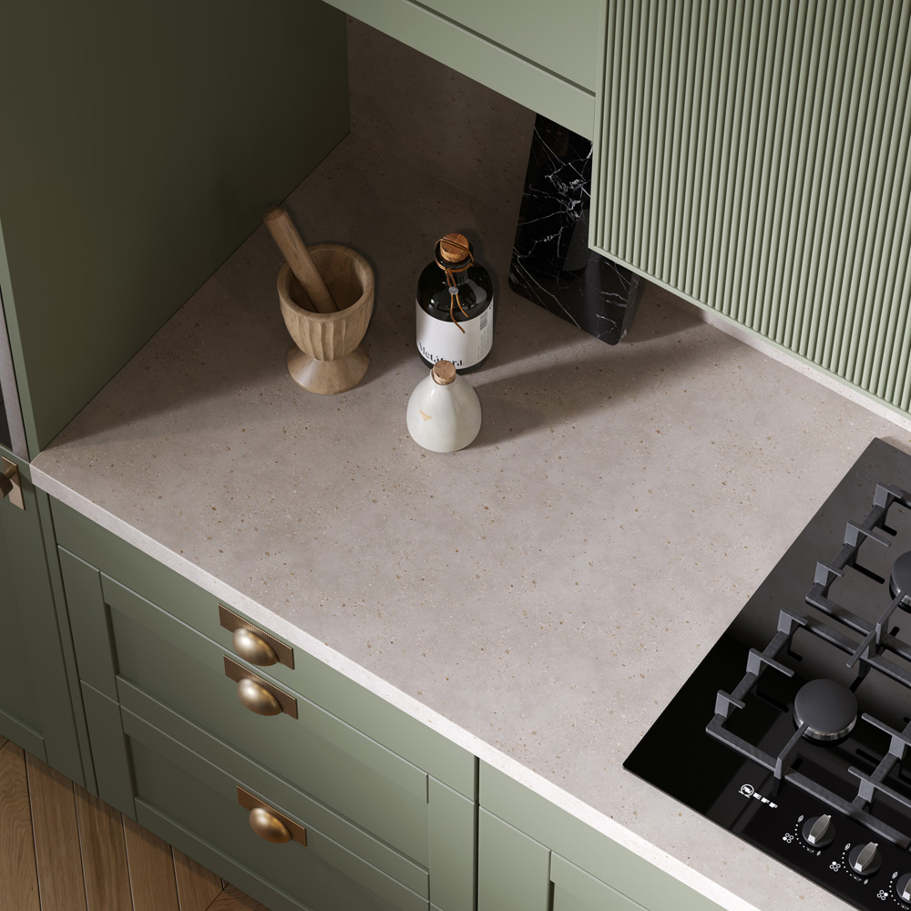Omega Modern Terrazzo Dune Laminate Square Edge Breakfast Bar 4100 x 900 x 38mm Image 4