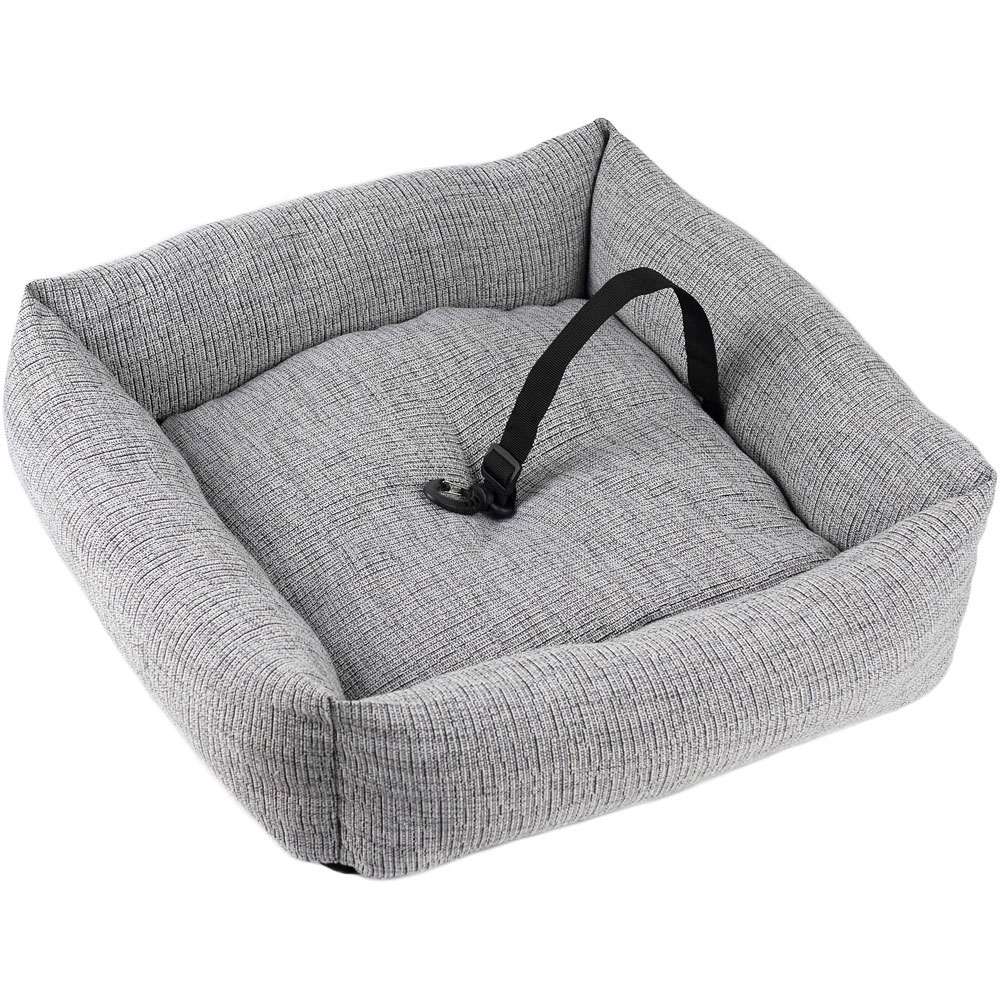 Bunty Grey Travel Dog Bed Basket with Removable Cushion Image 4