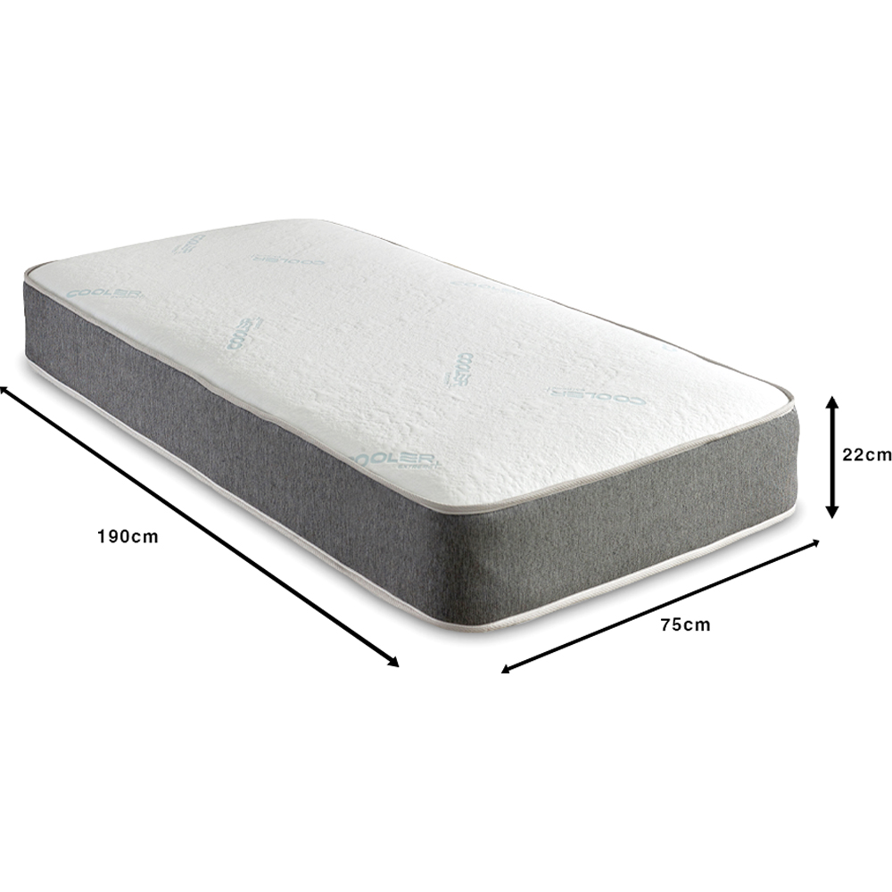 Starlight Beds Small Single Hybrid Cooling Memory Foam and Spring Mattress Image 6