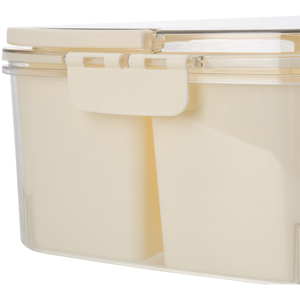 Living and Home 6 Compartment Cream Stackable Airtight Fridge Storage Container Image 6