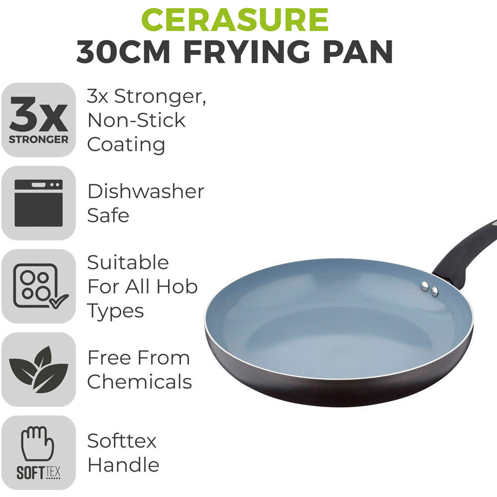 Tower Cerasure 30cm Grey Aluminium Non-Stick Frying Pan Image 3