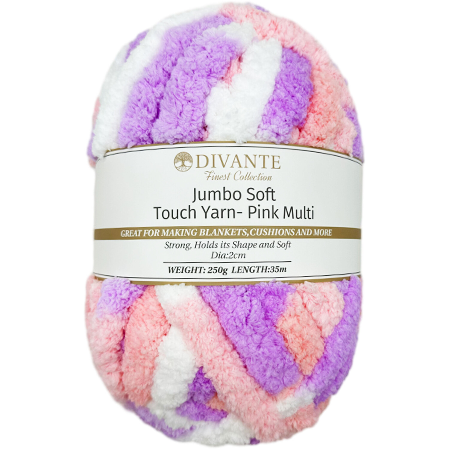 Multi Colour Jumbo Soft Touch Yarn Pink Multi Image 1