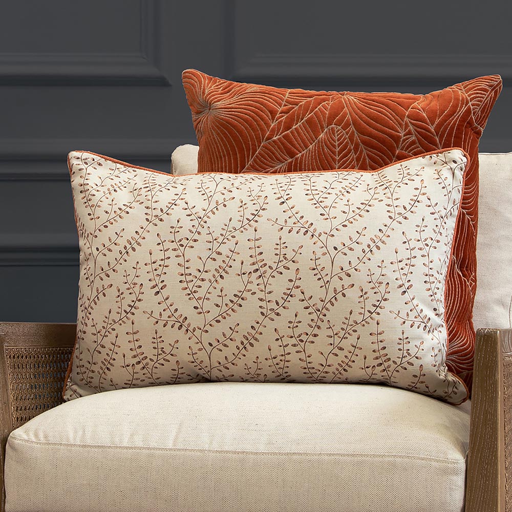 Voyage Maison Eden Sienna Printed Feather Rich Cushion 40 x 60cm Image 2
