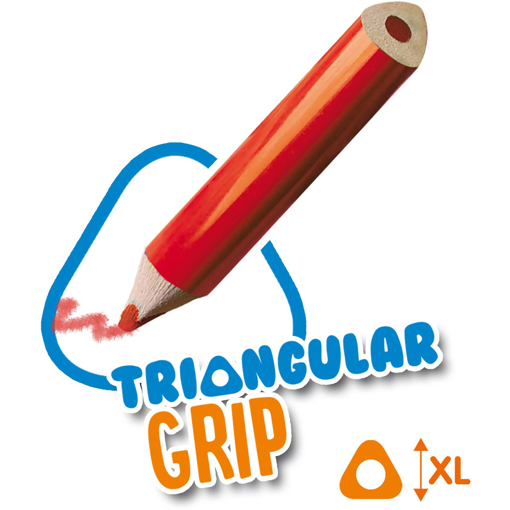 SES Creative Triangular Grip Colouring Pencils 16 Pack Image 4
