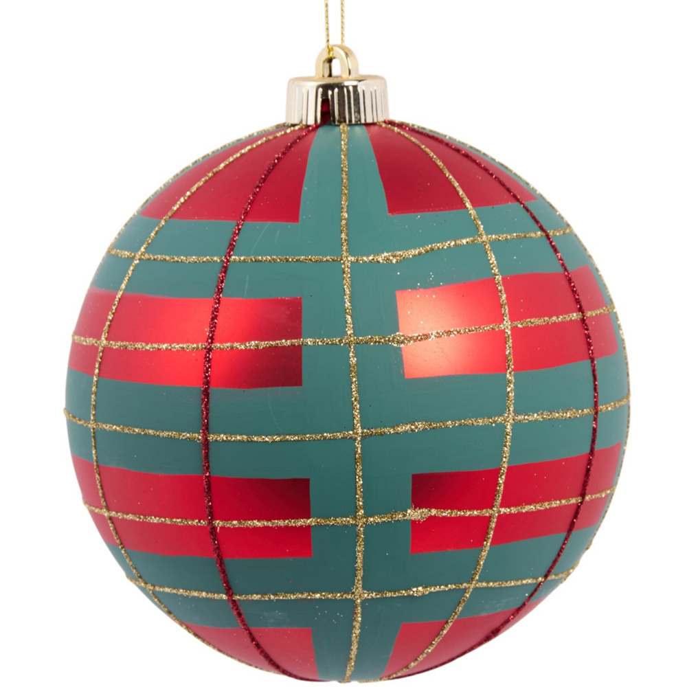 Pack of 3 Tartan Baubles Image 3