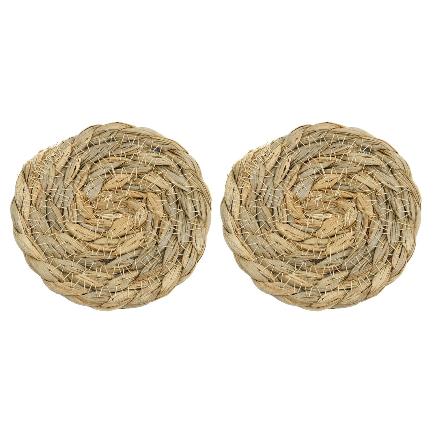 Pack of 4 Cattail Woven Coasters - Brown Image
