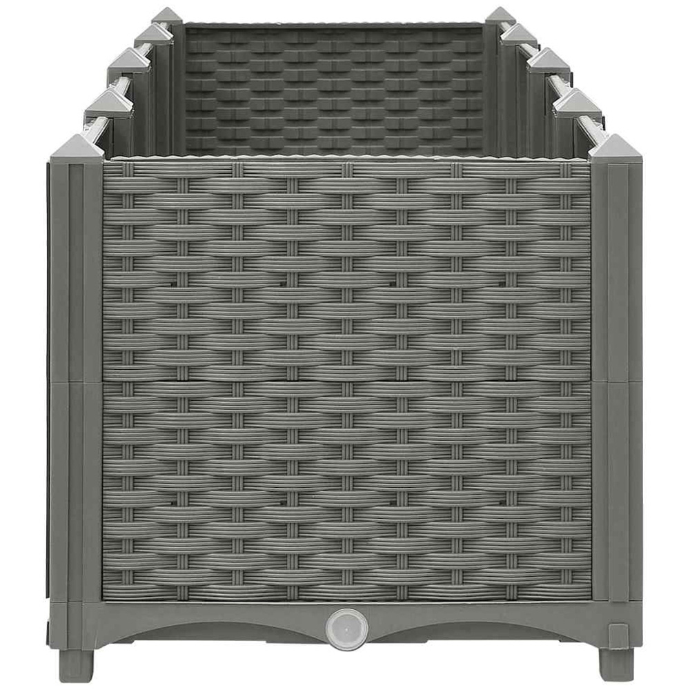 vidaXL Grey Polypropylene Raised Garden Bed 38 x 160 x 40cm Image 5