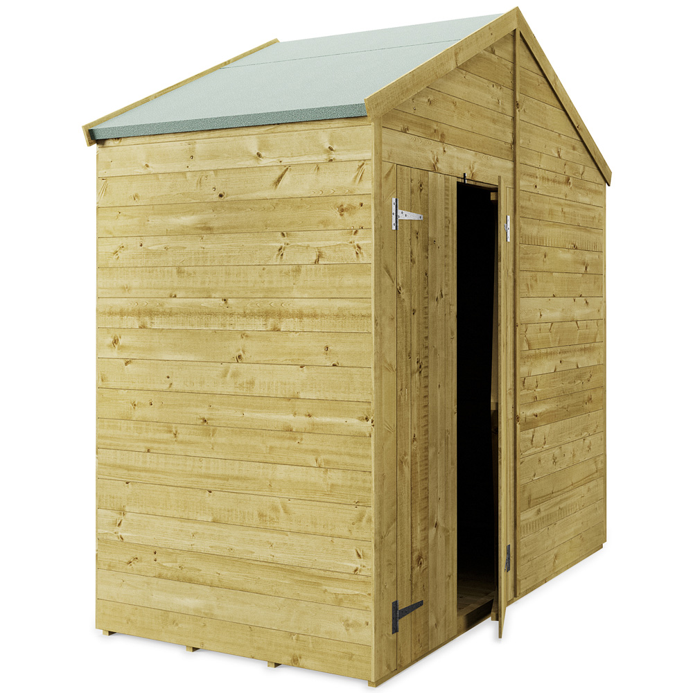 StoreMore 4 x 8ft Double Door Tongue and Groove Apex Shed Image 2