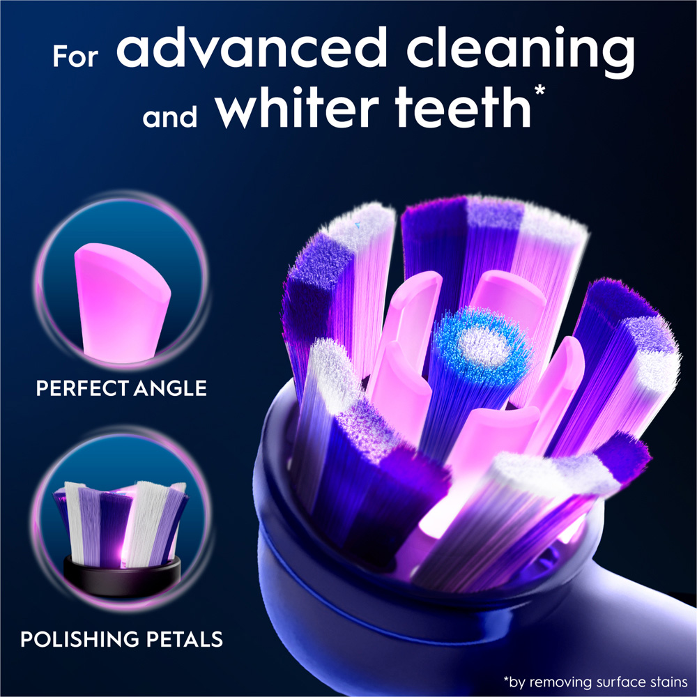 Oral-B iO Radiant White Toothbrush Refill Head 2 Pack Image 6