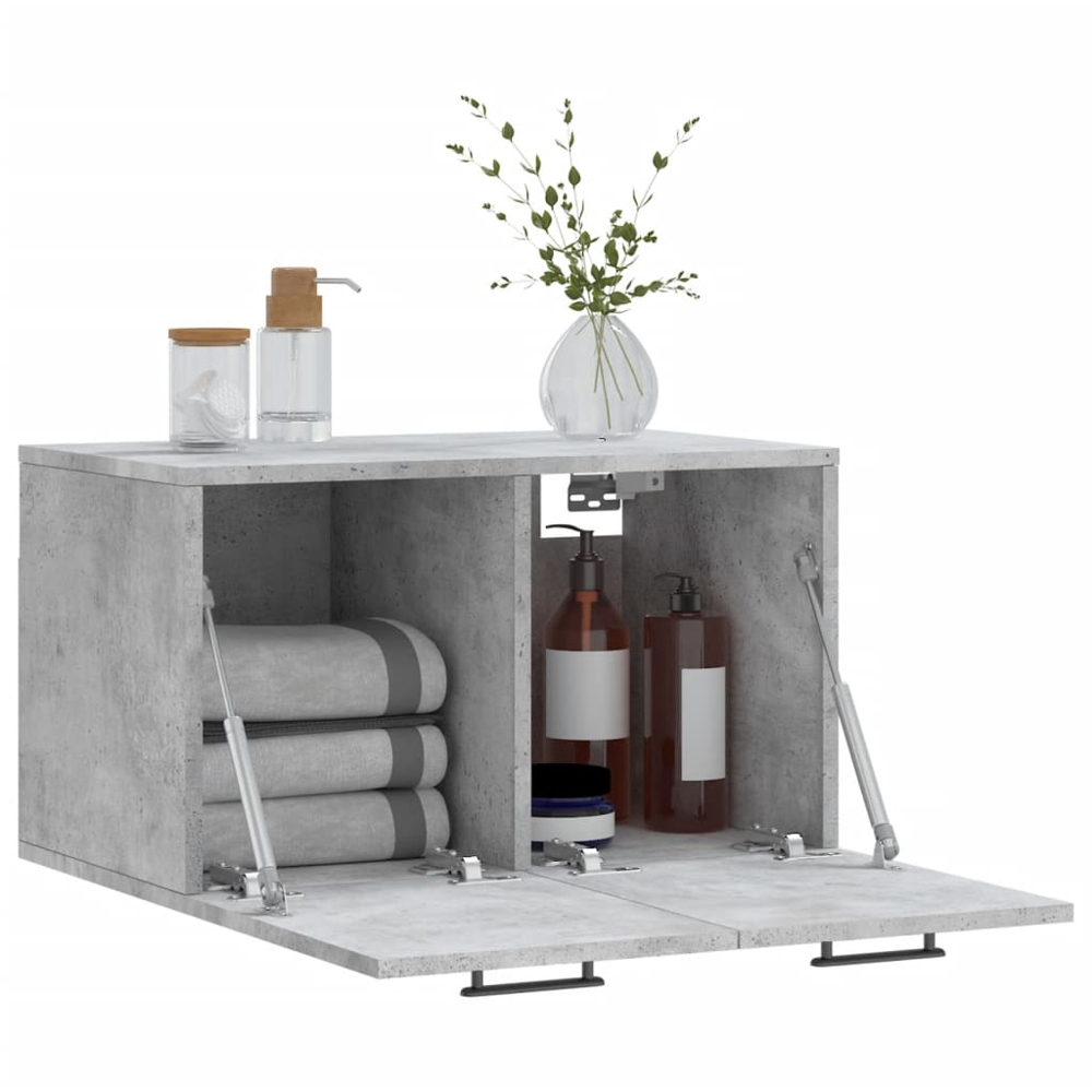 vidaXL 2 Door Concrete Grey Wall Cabinet Image 4