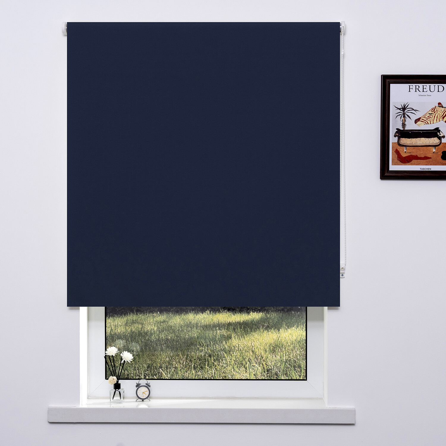 Plain Blackout Blinds - Navy Blue / 120cm Image 1