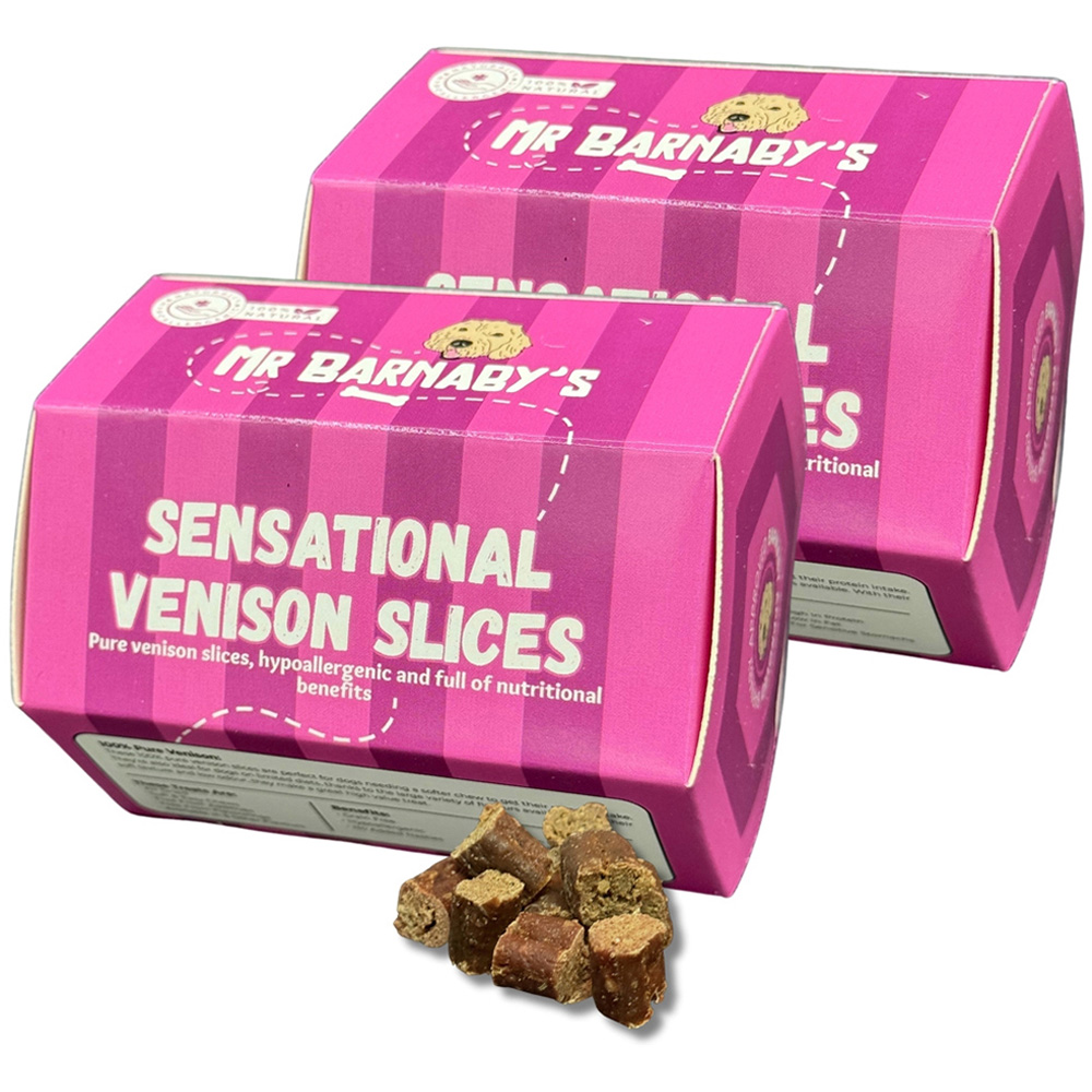Mr Barnaby's Sensational Venison Slices Dog Treats 2 Pack Image 1