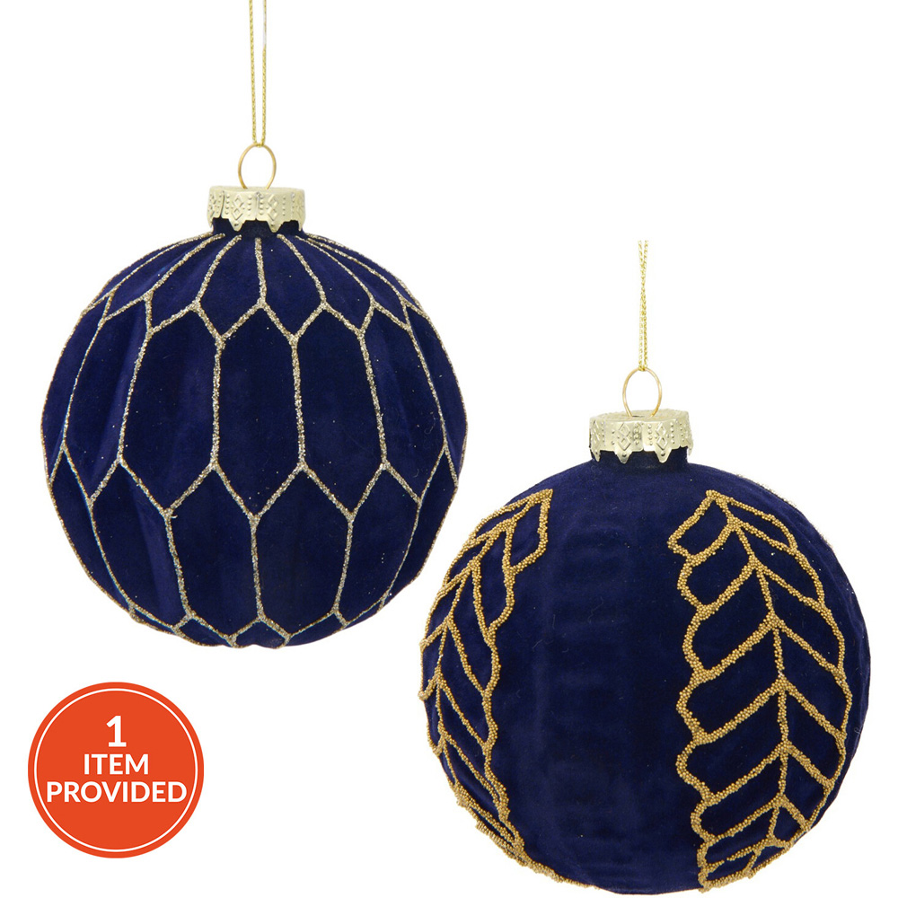 Embellished Leaf Design Bauble Image 1
