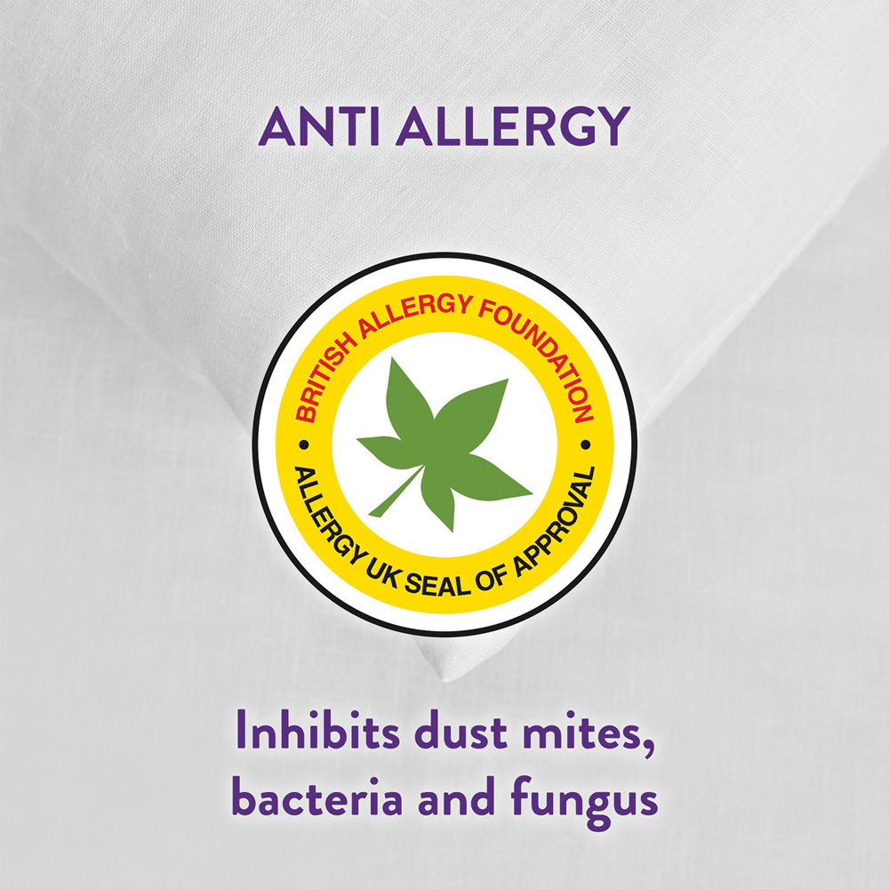 White Anti Allergy Pillows 2 Pack Image 3