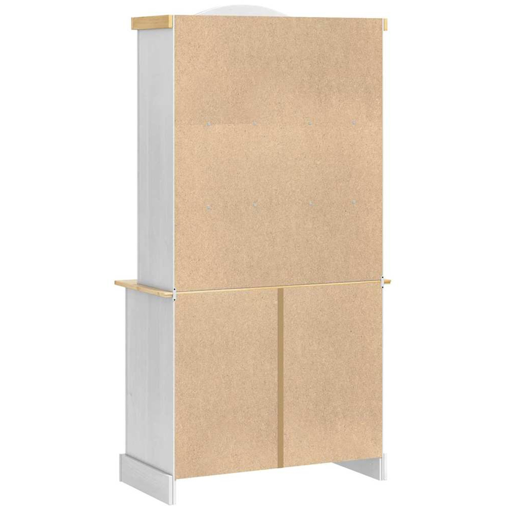 vidaXL 4 Door 2 Drawer Corona White Solid Pine Sideboard Image 6