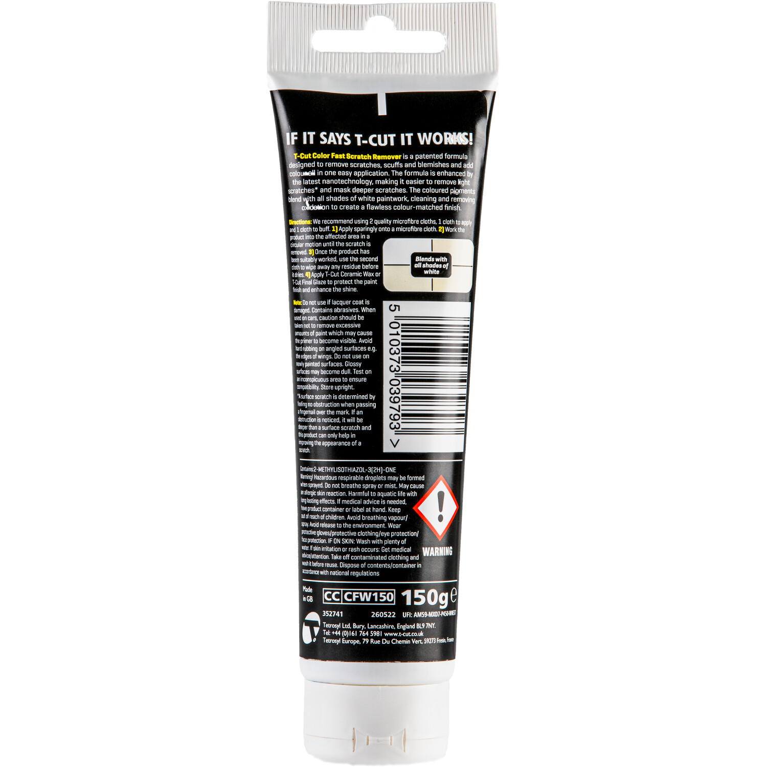 T-Cut Color Fast Scratch Remover - White Image 2