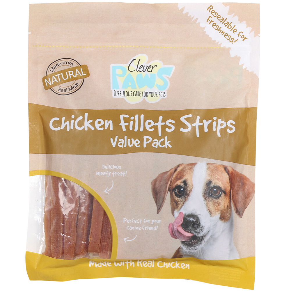 Clever Paws Chicken Fillet Strips Dog Treats Image 1