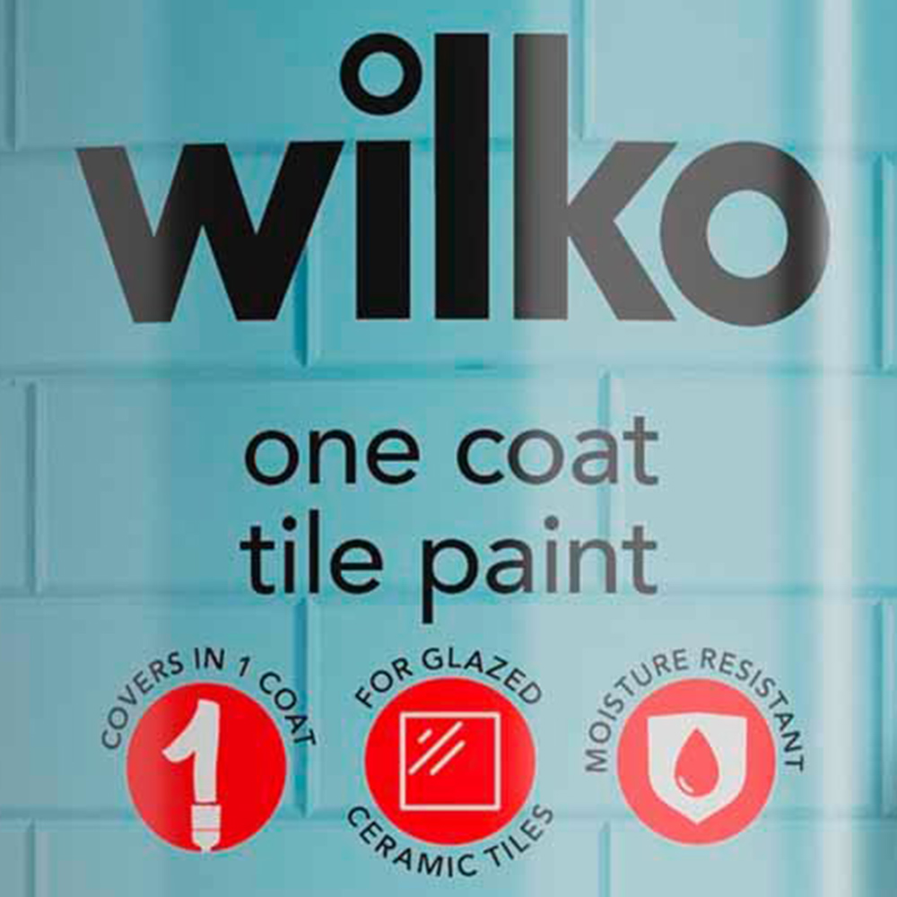 Wilko One Coat White Tile Gloss Paint 750ml Image 3