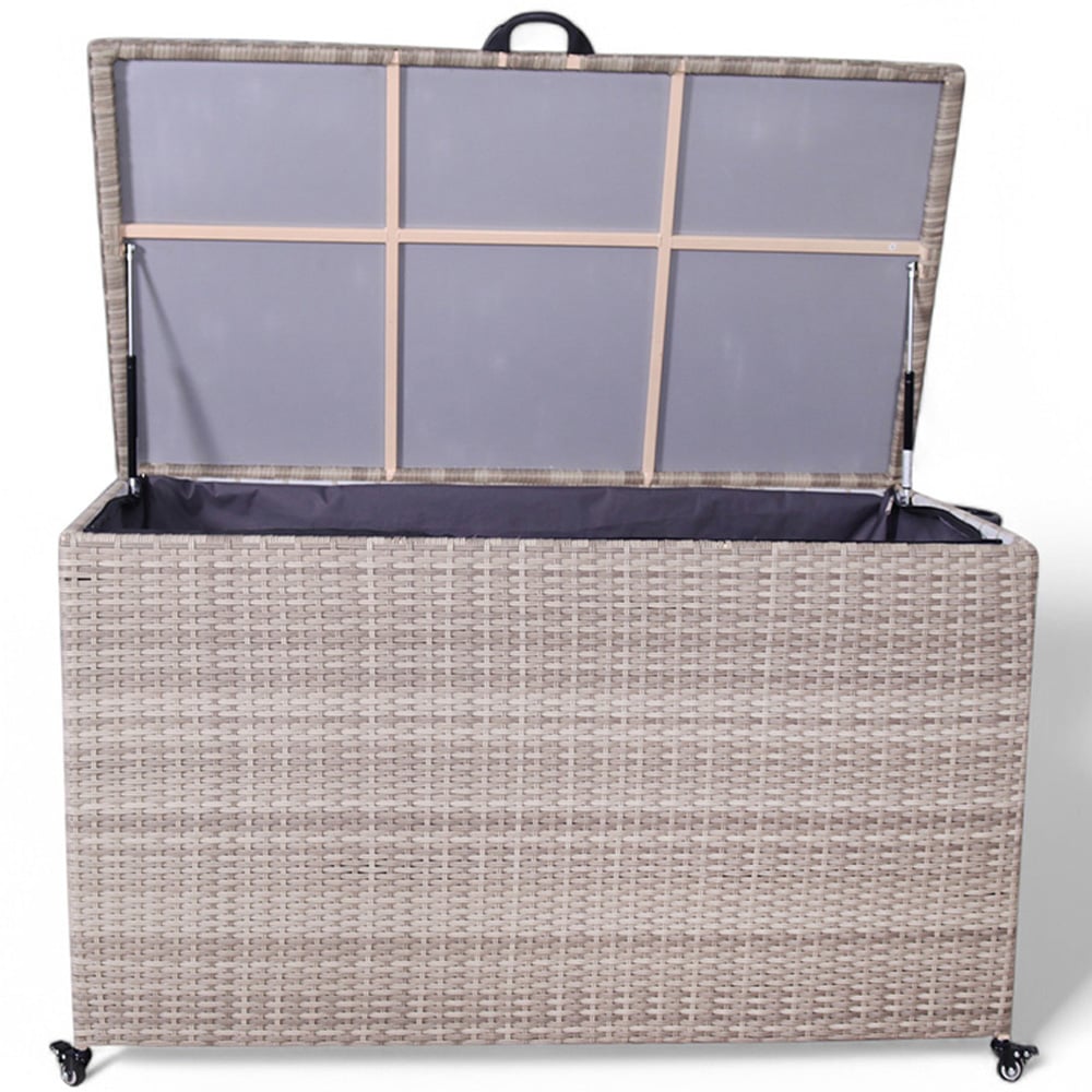 Royalcraft 510L Natural Rattan Weave Cushion Storage Box Image 3