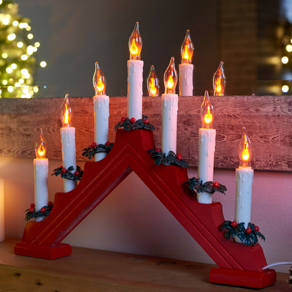 Flickering Candle Bridge Light - Red Image 2