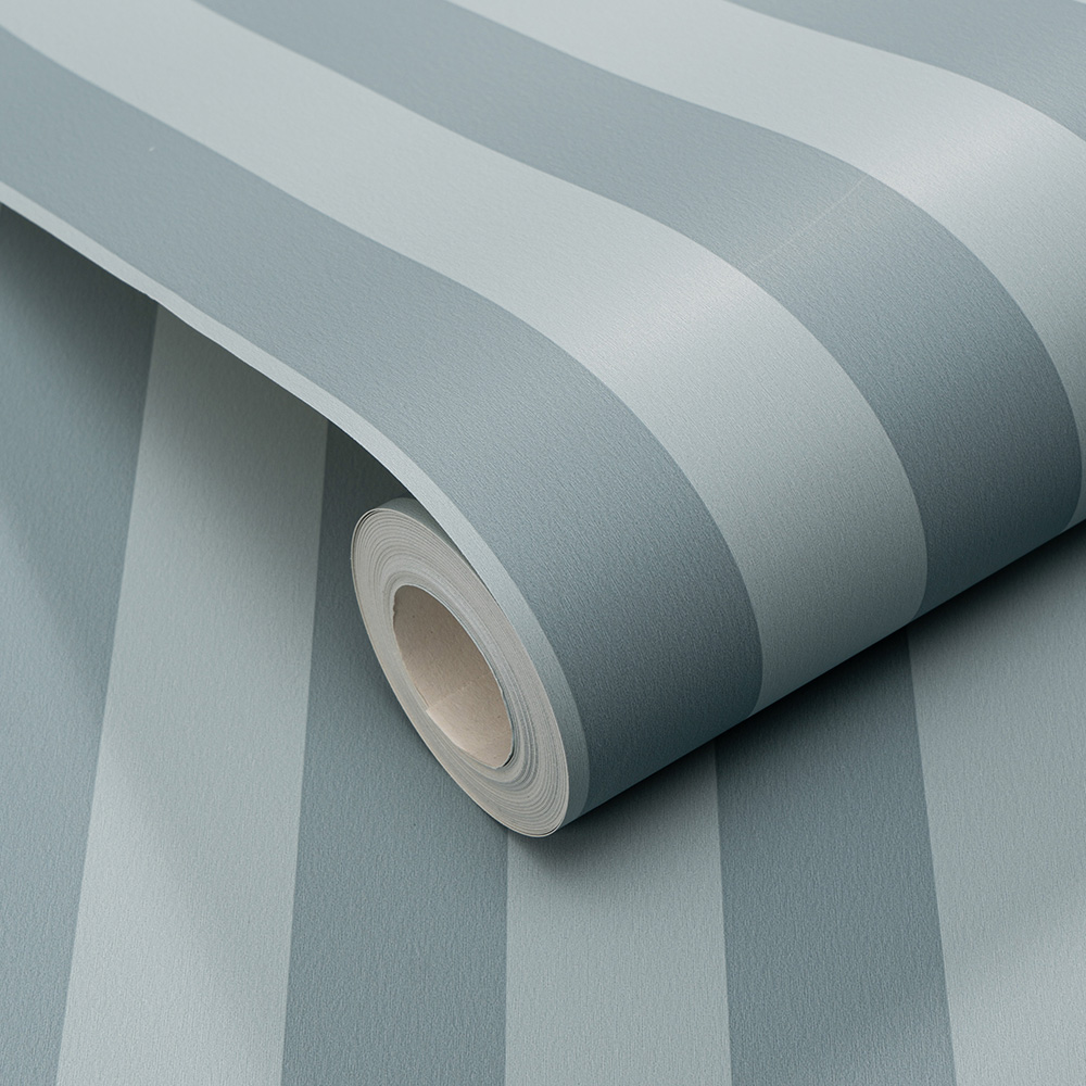 Erismann Heritage Stripe Green and Blue Wallpaper Image 2