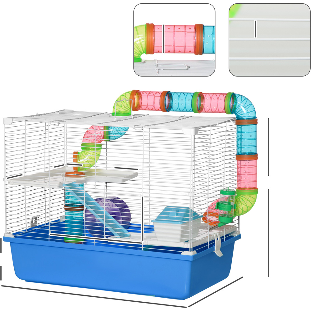 PawHut Blue Hamster Cage Image 7