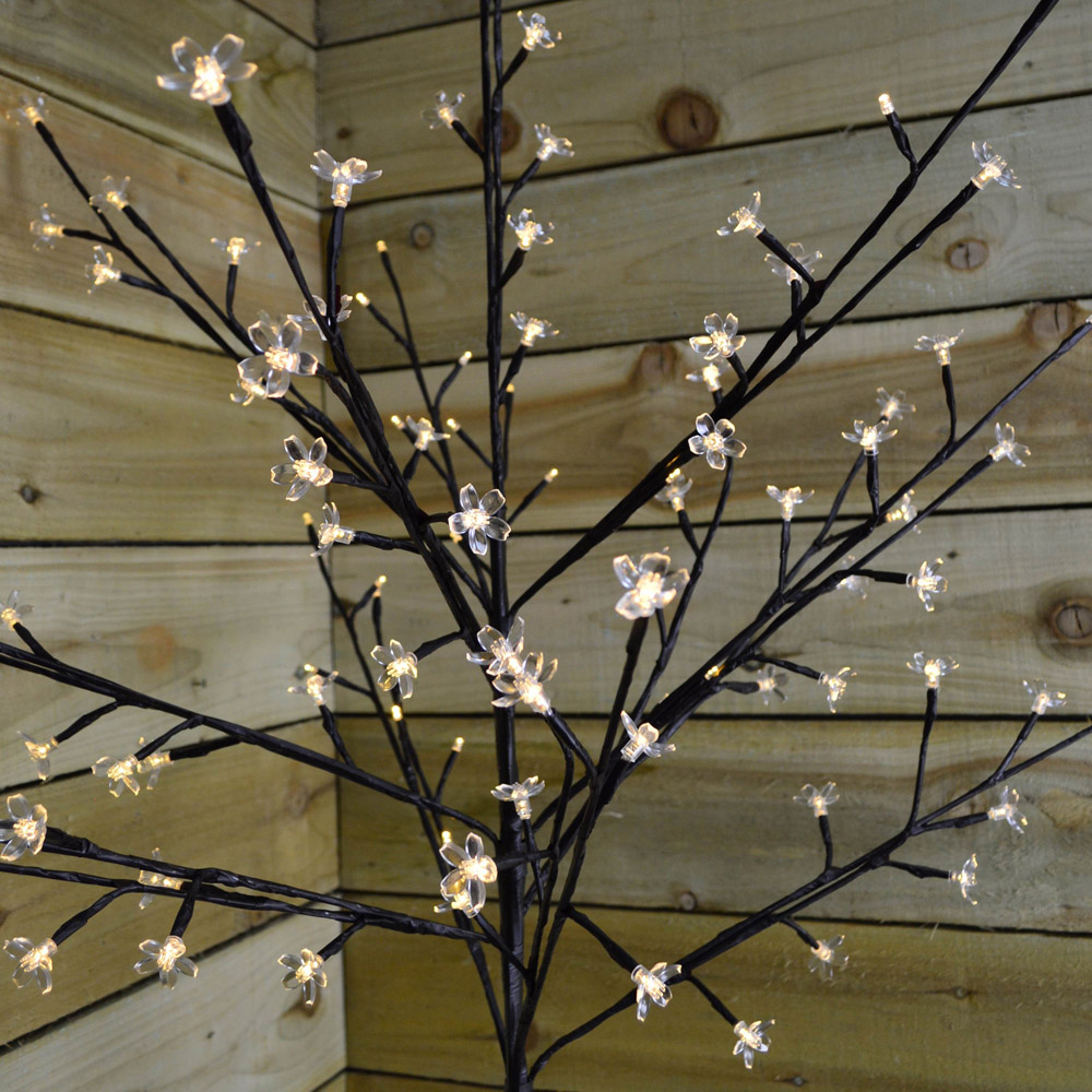 Premier Warm White LED Pre Lit Cherry Blossom Artificial Christmas Tree 5ft Image 5