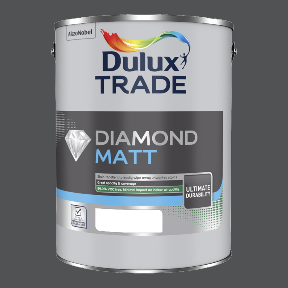 Dulux Trade Cannon Ball Walls and Ceilings Diamond Matt Paint 5L Image 2