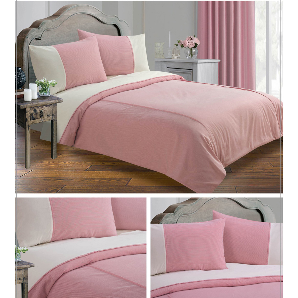 Sweet Dreams Lincoln King Size Red Stripes Duvet Set Image 6