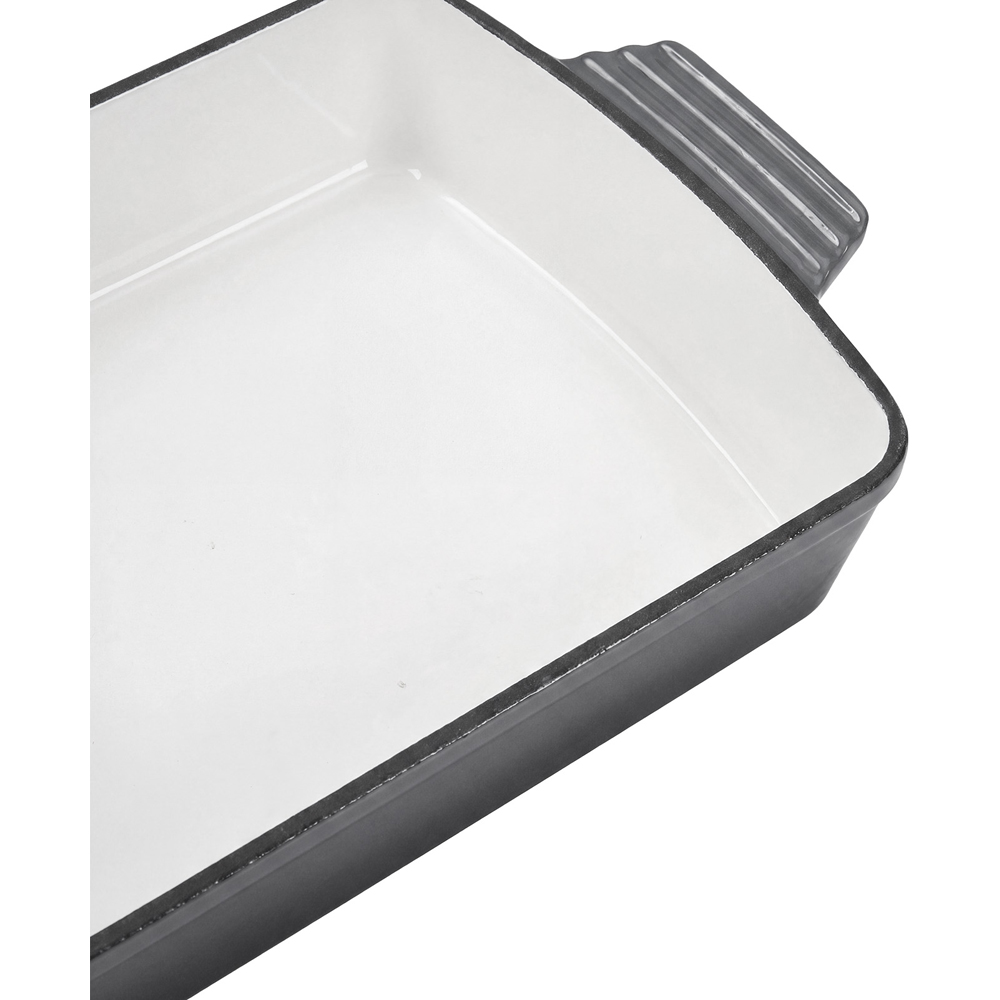 Living and Home 3L Grey Enamelled Rectangular Baking Dish Image 6