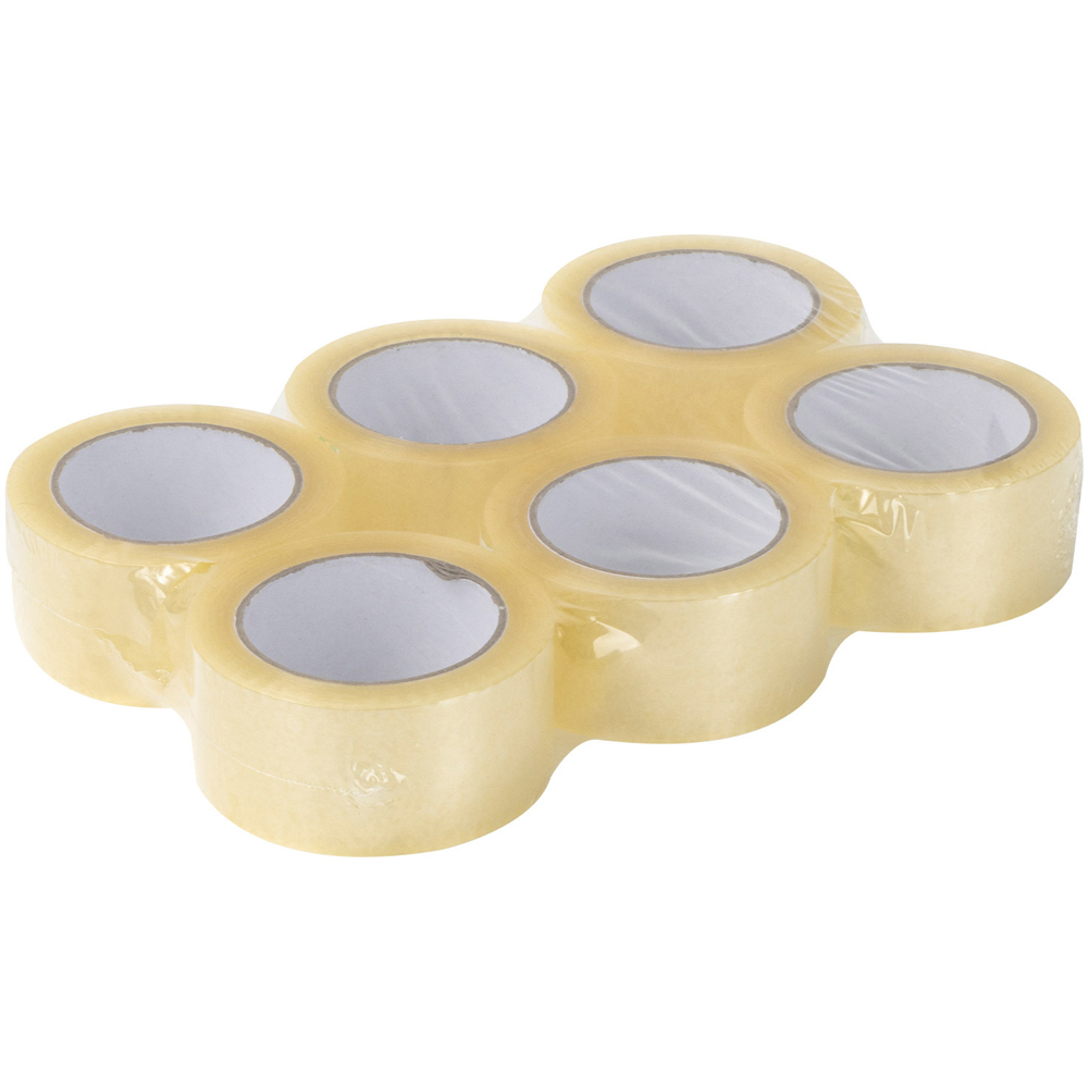 H&O Direct Durable Transparent Packaging Tape 6 Pack Image 1