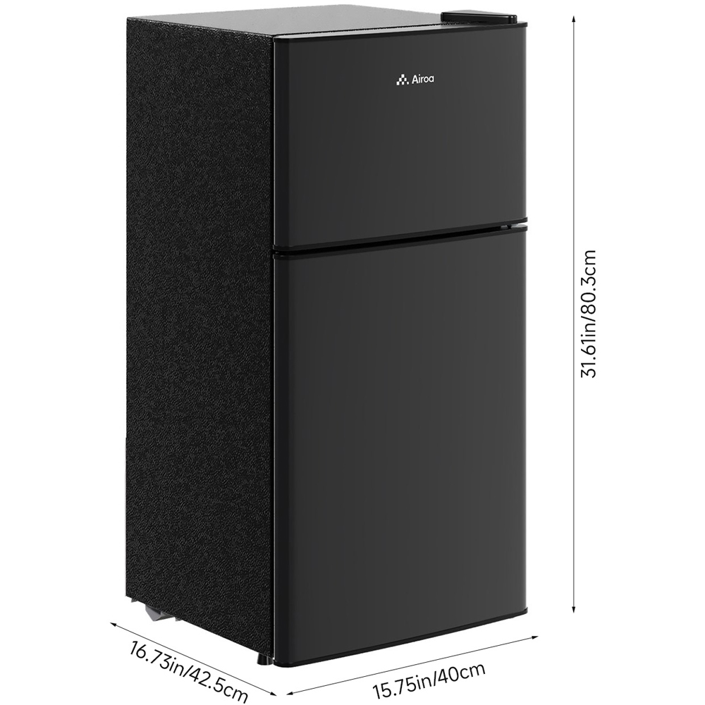 Airoa EK110055 Black 51L Freestanding Top Freezer Fridge with Dual Zones Image 8