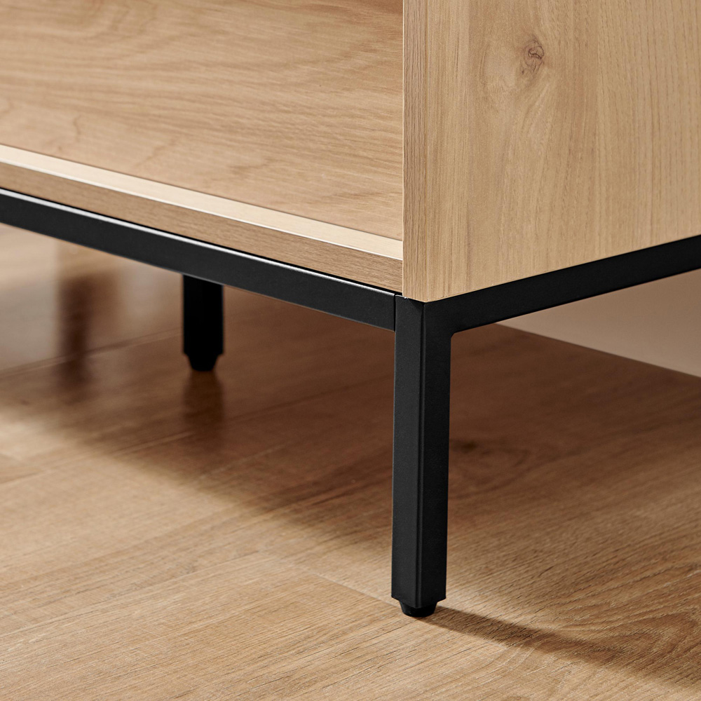 Furniturebox Sval 4 Drawer Oak Effect Wooden Chest of Drawers Image 3