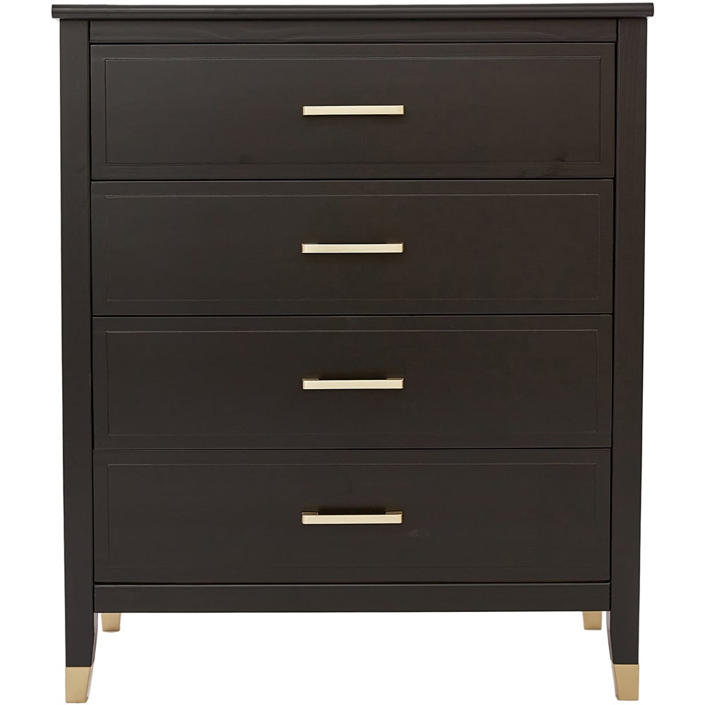 Palazzi 4 Drawer Black Chest of Drawers Image 3