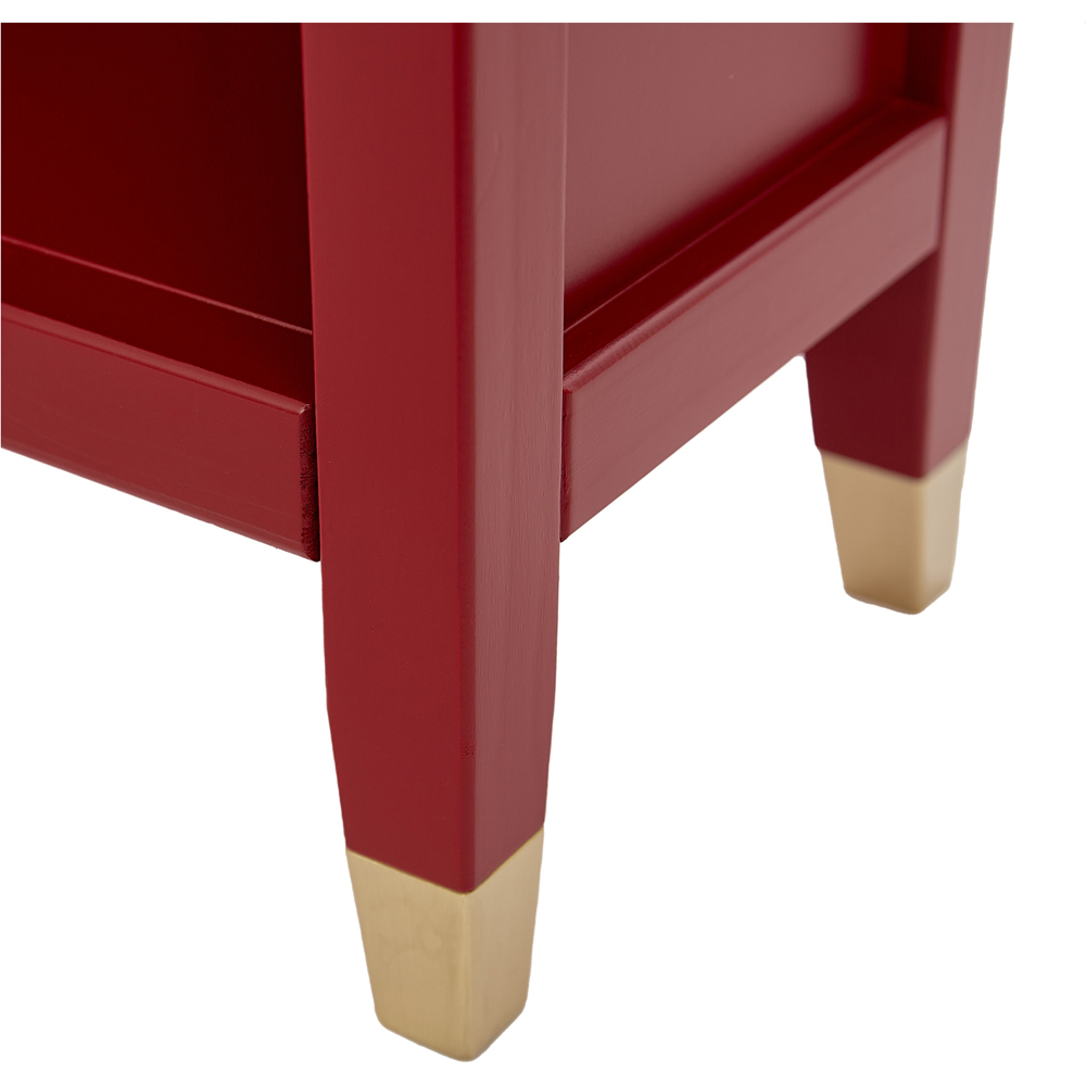 Palazzi 4 Shelves Red Bookcase Image 6