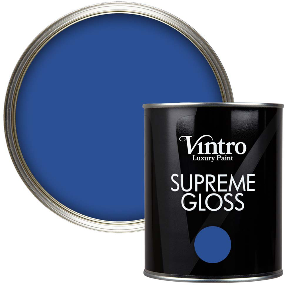 Vintro Paint Walls and Ceilings Cobalt Gloss Paint 1L Image 1