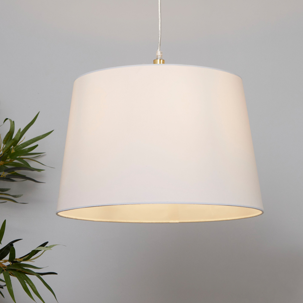 Lighting Collection Yates White Tapered Drum Lamp Shade 40cm Image 2