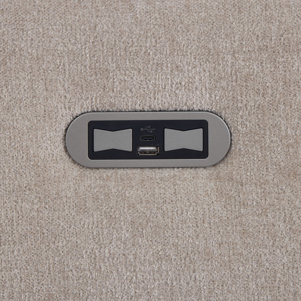 Bensonhurst 2 Seater Beige Right Hand Facing Power Bed with Wireless Remote Image 7