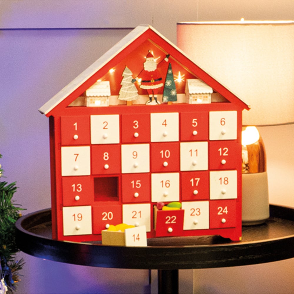St Helens Light Up Wooden Advent Calendar Image 4