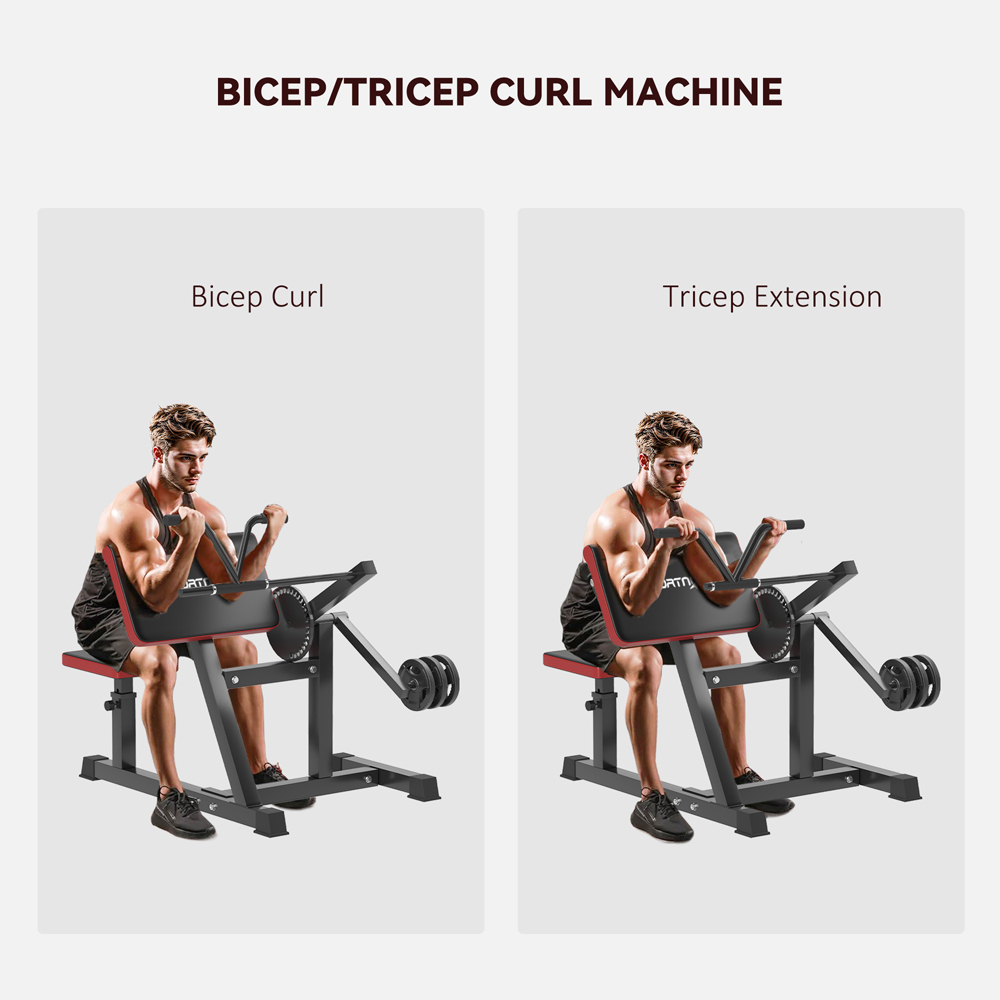 SPORTNOW Adjustable Preacher Curl Bench with Elbow Cushion Image 7