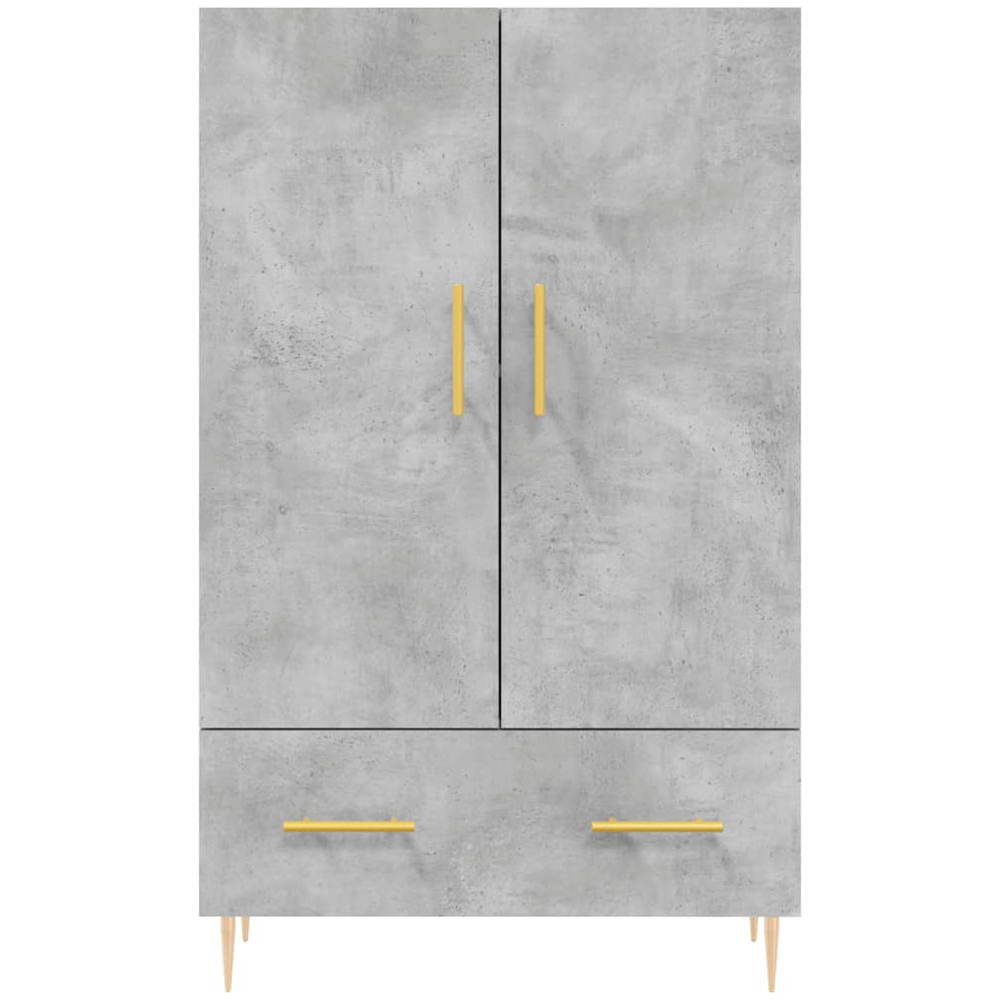 vidaXL 2 Door Single Drawer Concrete Grey Highboard Image 6