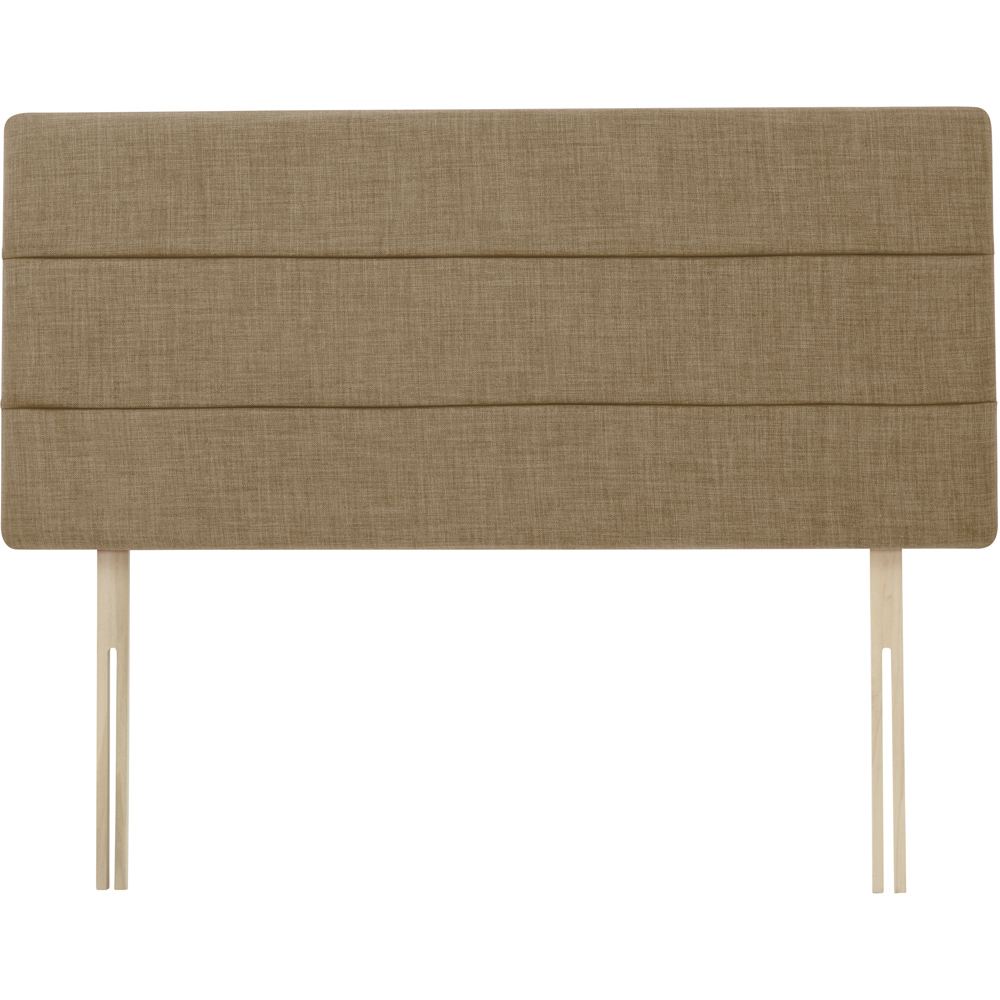 Bedmaster Single Cream Linen Milan Lined Headboard Image 2