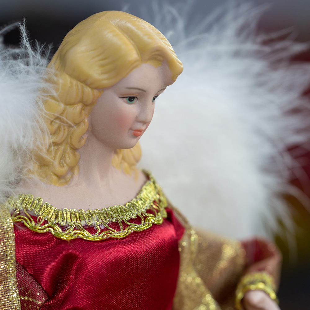The Christmas Workshop Red Tree Top Angel 30cm Image 3