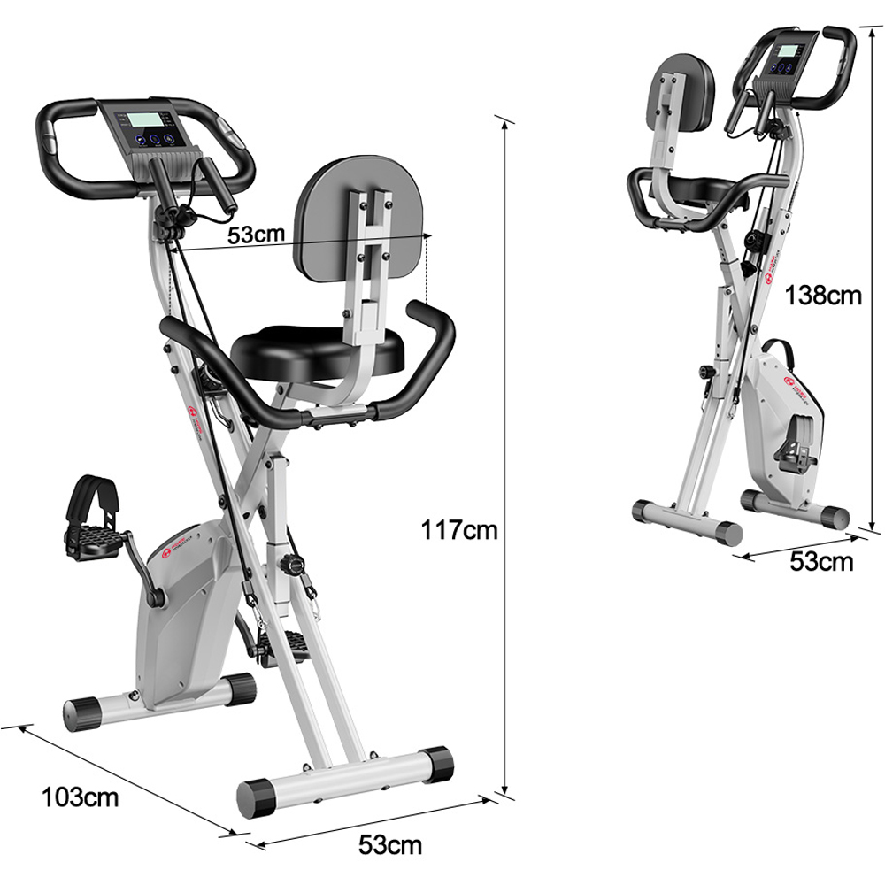 Rattrix White Magnetic Resistance Foldable Exercise Bike Image 8