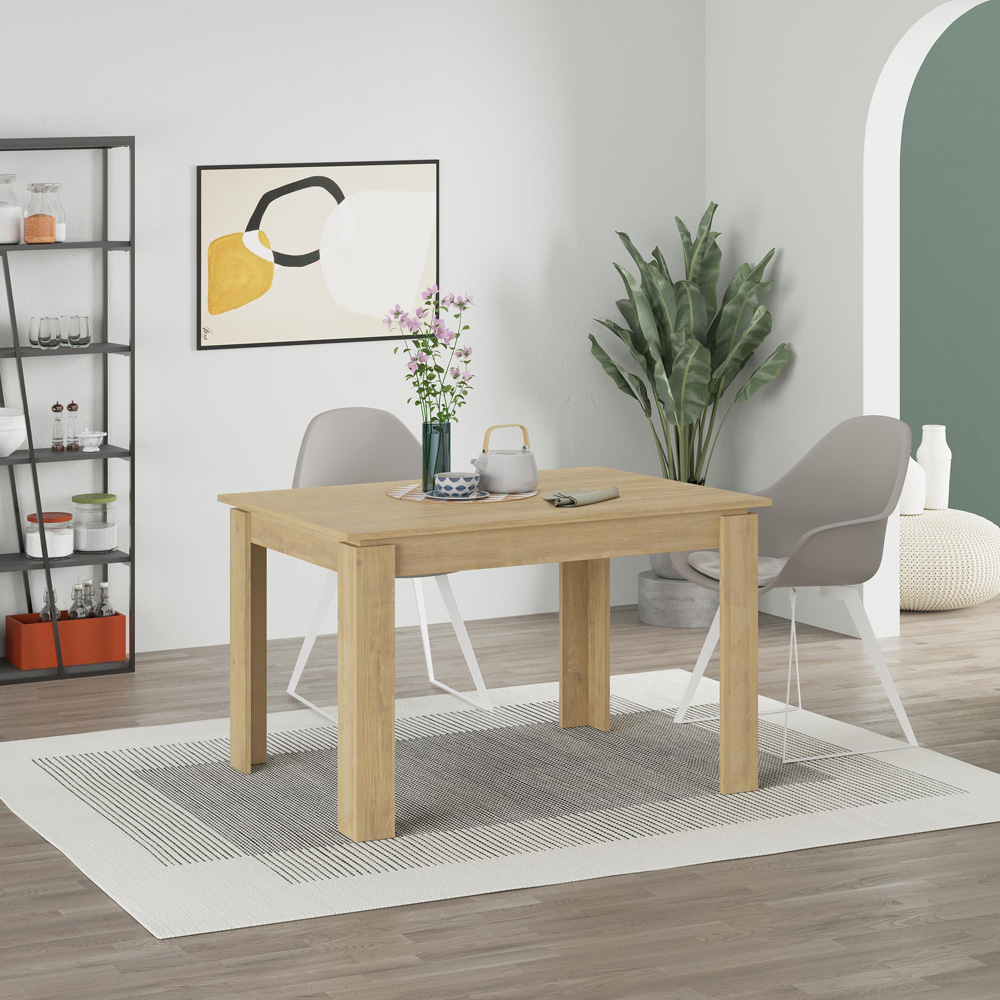 Decortie Tolmen 6 Seater Sapphire Oak Dining Table Image 6
