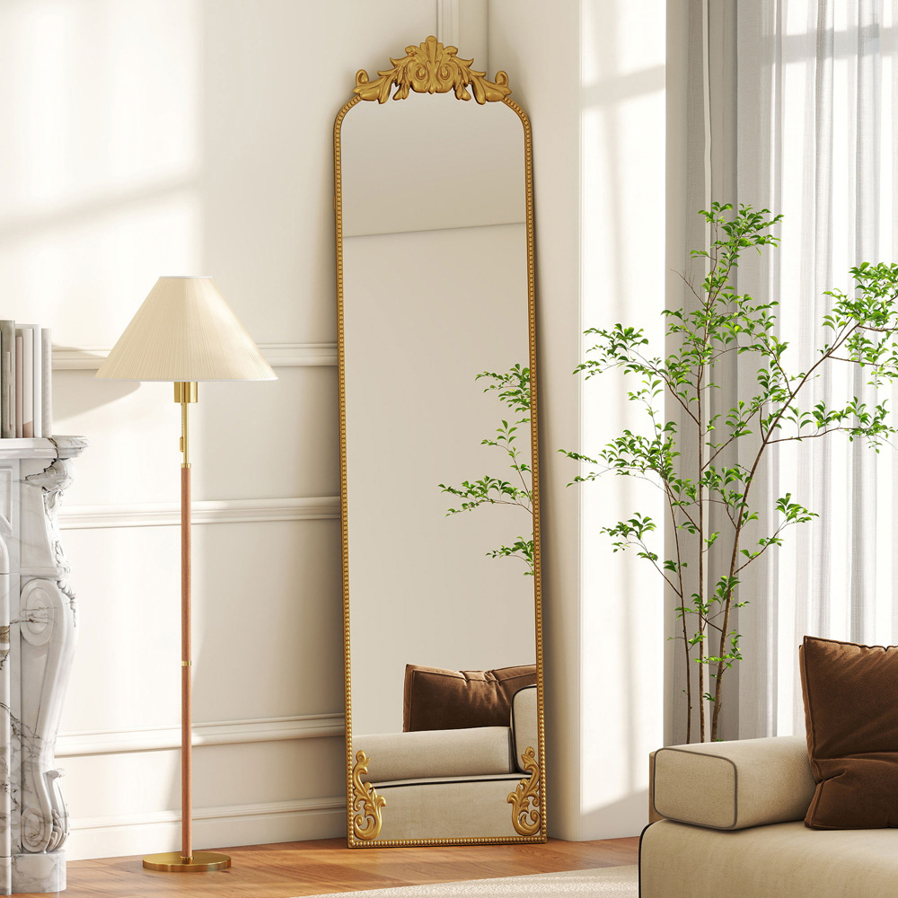 Portland Gold Full Length Mirror with Metal Frame 50 x 160cm Image 5