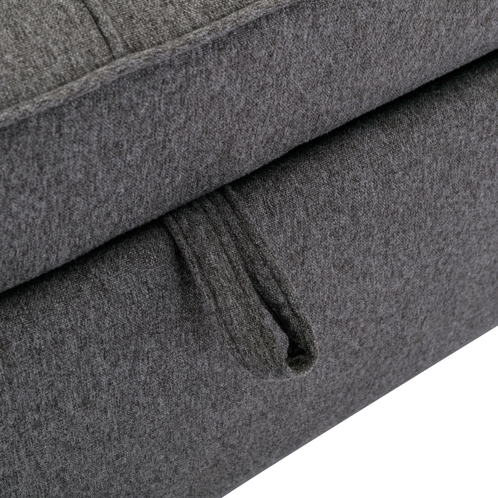 Furniture Online Hudson 2 Seater Grey Linen Sofa Bed Cupholder Image 5