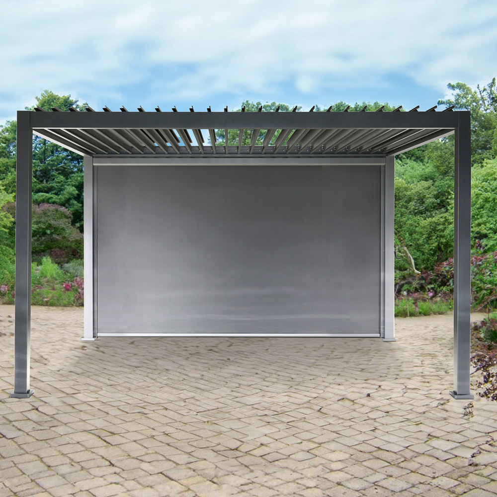 Ibiza Aluminium Pergola Manual Blind 3m Image 3